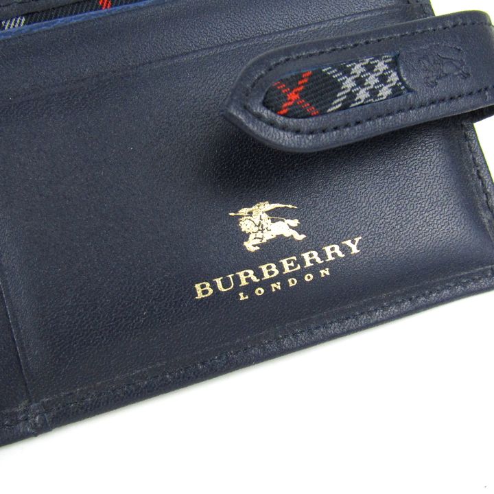 バーバリー 二つ折り財布 小銭入れ有り ノバチェック ウォレット ブランド メンズ ネイビー BURBERRY 【中古】｜BURBERRY｜店舗買取｜ 財布/小物＞財布｜USEDのアパレル通販サイト - SMASELL（スマセル）