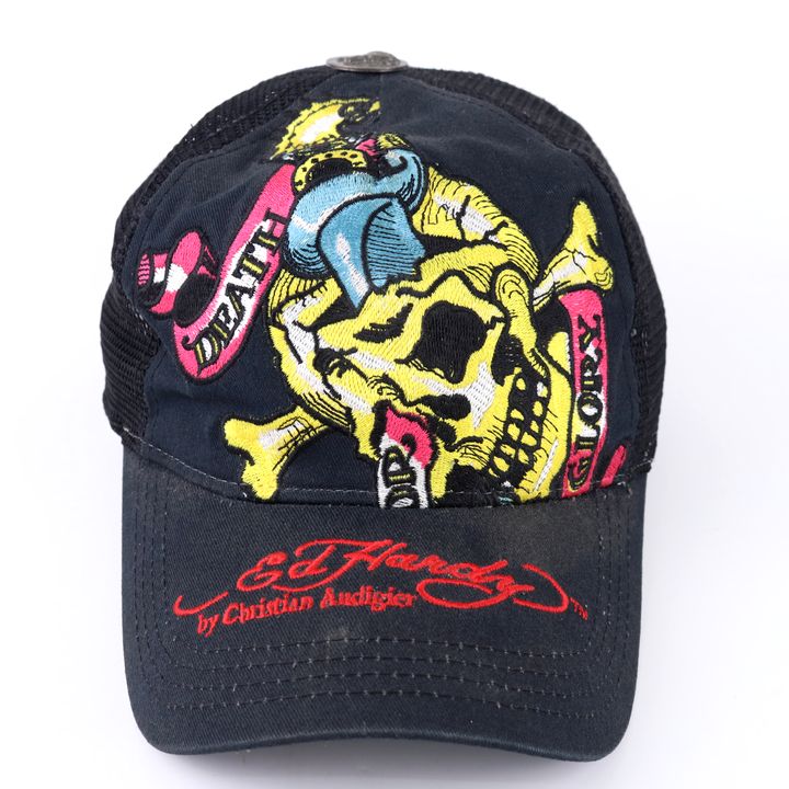 エドハーディー キャップ メッシュ スカル スナップバック 帽子 ブランド メンズ ブラック EdHardy by Christian  Audigier 【中古】｜EdHardy by Christian Audigier｜店舗買取｜帽子＞キャップ｜USEDのアパレル通販サイト -  SMASELL（スマセル）