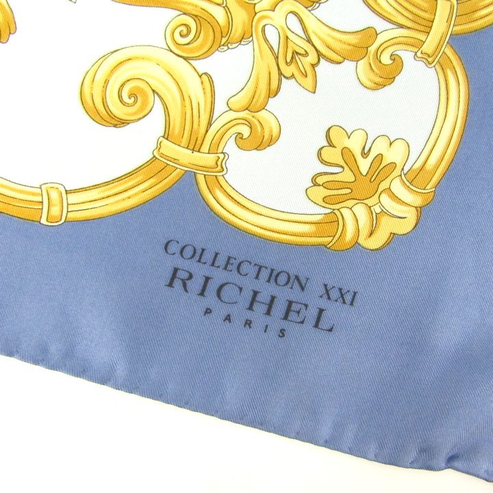 H256 美品 XL 13 レオナール ロゴ総柄 シルク混 JKT レディース スカーフ COLLECTION XXI RICHEL PARIS スカーフ 大判 馬車柄