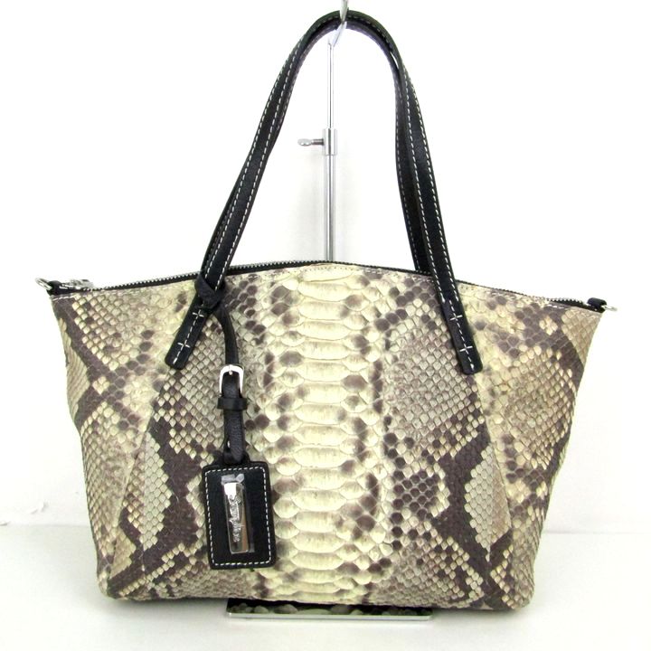 センプリチェ リアルパイソン ハンドバッグ 本革 ヘビ革 鞄 カバン  