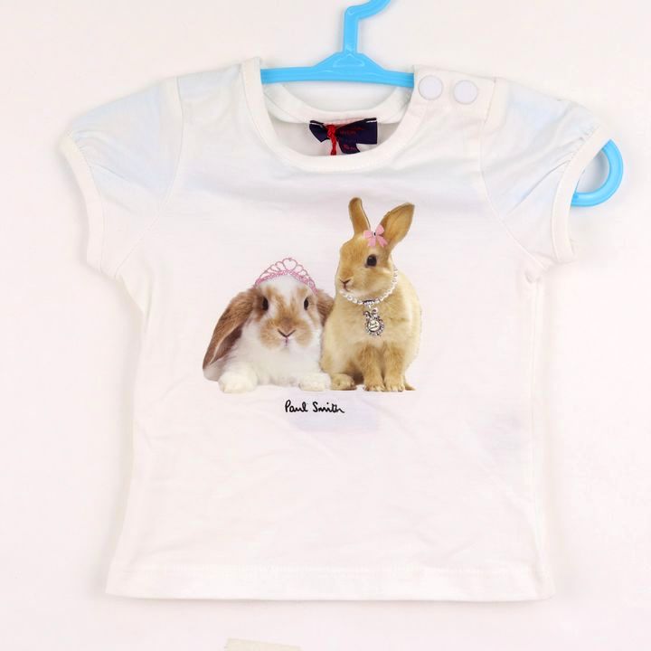 ポールスミス 半袖Ｔシャツ ウサギ柄 ボタン欠品 トップス ベビー 女の子用 6Mサイズ ホワイト Paul Smith 【中古】｜Paul Smith ｜店舗買取｜ママ＆ベビー＞その他ベビーウェア｜USEDのアパレル通販サイト - SMASELL（スマセル）