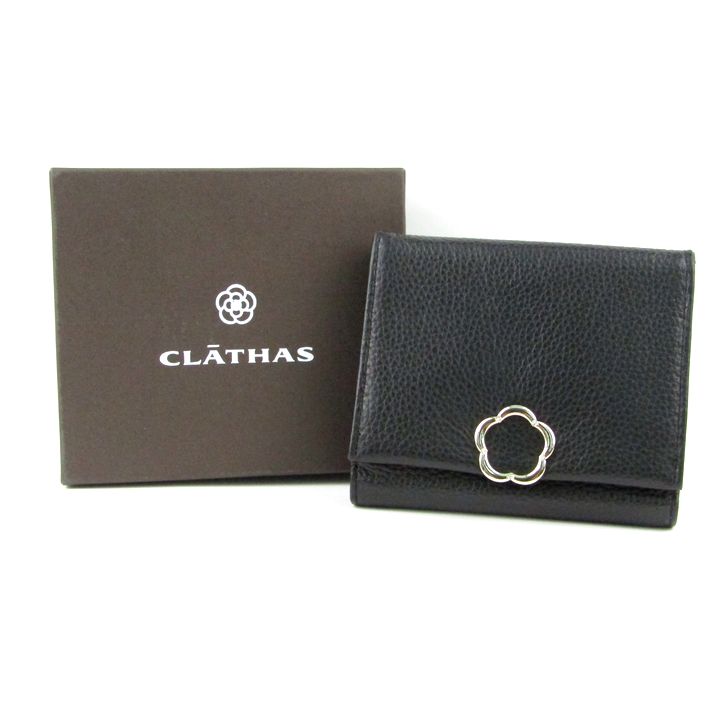 クレイサス 二つ折り財布 レザー 小銭入れあり ウォレット ブランド レディース ブラック CLATHAS 【中古】｜CLATHAS｜店舗買取｜財布 /小物＞財布｜USEDのアパレル通販サイト - SMASELL（スマセル）