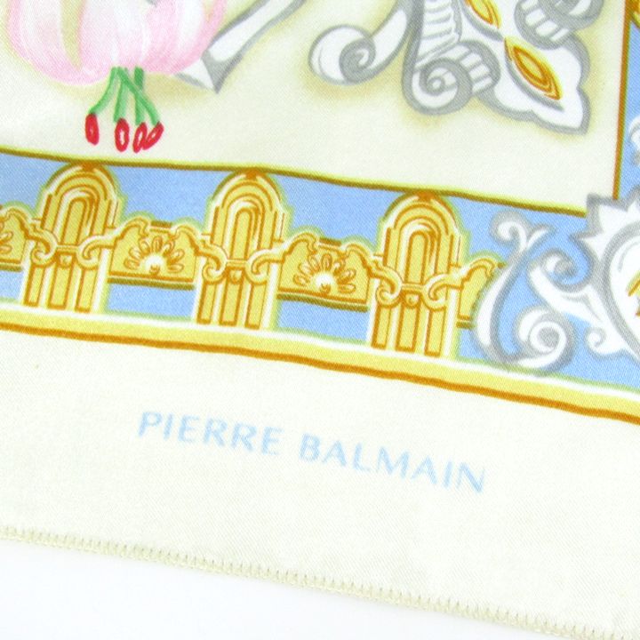 新品】PIERRE BALMAIN フラワープリント スカーフ