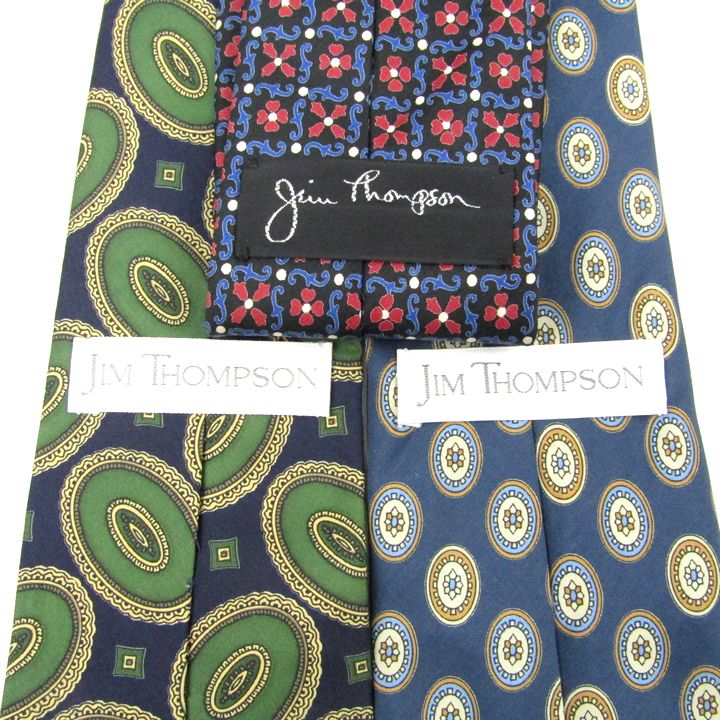 ジムトンプソン ネクタイ ブランド 3点セット タイシルク 花柄など 