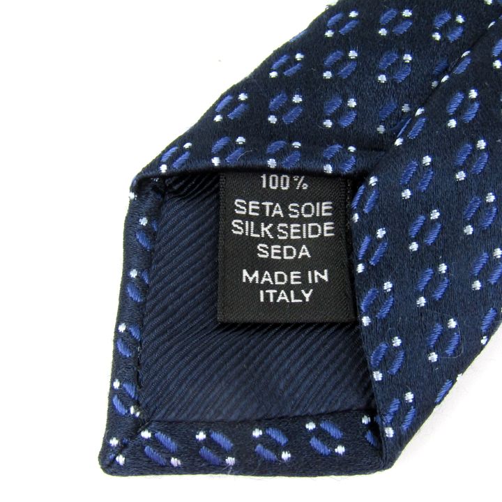 エルメネジルドゼニア ネクタイ ブランド 総柄 ドット柄 シルク