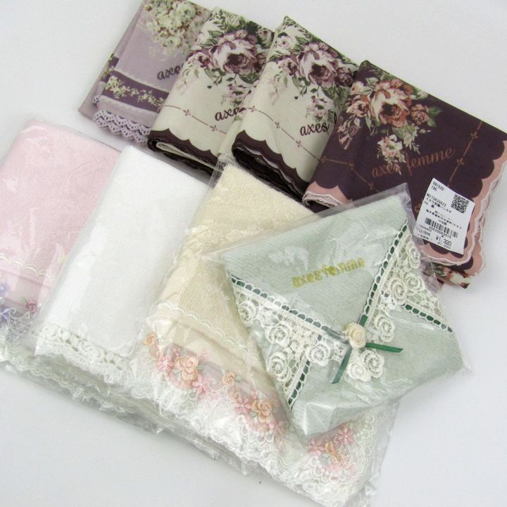 アクシーズファム ハンカチ ハンドタオル 8点セット 未使用 花柄  