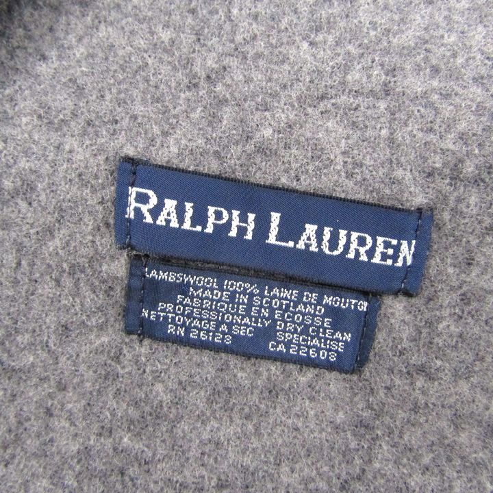 ラルフローレン マフラー ポロベア スコットランド製 ウール ブランド 小物 メンズ グレー RALPH LAUREN 【中古】｜RALPH  LAUREN｜店舗買取｜ファッション雑貨＞マフラー｜USEDのアパレル通販サイト - SMASELL（スマセル）