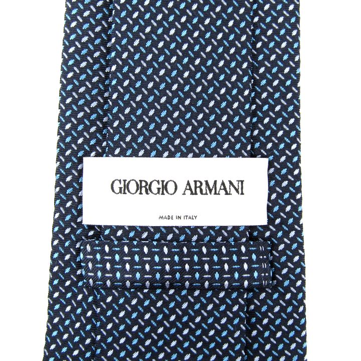 ジョルジオアルマーニ ネクタイ 総柄 高級 シルク イタリア製 メンズ ネイビー GIORGIO ARMANI
