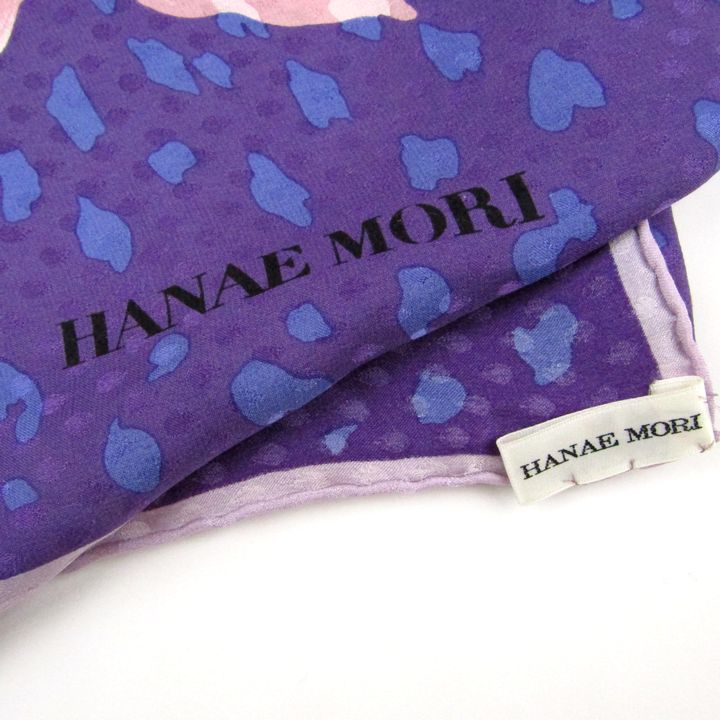 ハナエモリ スカーフ シルク 花柄 ブランド レディース パープル HANAE MORI 森英恵 【中古】｜HANAE MORI  森英恵｜店舗買取｜ファッション雑貨＞マフラー｜USEDのアパレル通販サイト - SMASELL（スマセル）