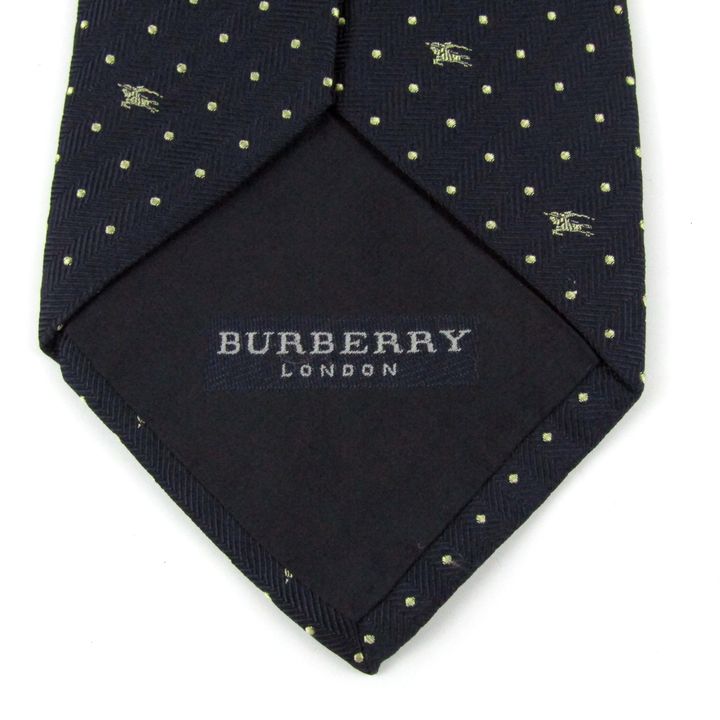 バーバリー ネクタイ ブランド ドット柄 ロゴグラム柄 ナイトロゴ シルク メンズ ネイビー BURBERRY 【中古】｜BURBERRY ｜店舗買取｜フォーマルスーツ/小物＞ネクタイ｜USEDのアパレル通販サイト - SMASELL（スマセル）