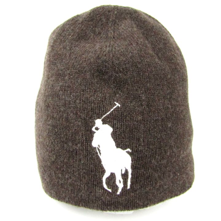 ポロ・ラルフローレン ニットキャップ ビッグポニー ビーニー ウール ニット帽子 メンズ ブラウン POLO RALPH LAUREN 【中古】｜ POLO RALPH LAUREN｜店舗買取｜財布/小物＞その他小物｜USEDのアパレル通販サイト - SMASELL（スマセル）