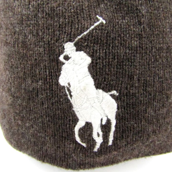 ポロ・ラルフローレン ニットキャップ ビッグポニー ビーニー ウール ニット帽子 メンズ ブラウン POLO RALPH LAUREN 【中古】｜ POLO RALPH LAUREN｜店舗買取｜財布/小物＞その他小物｜USEDのアパレル通販サイト - SMASELL（スマセル）