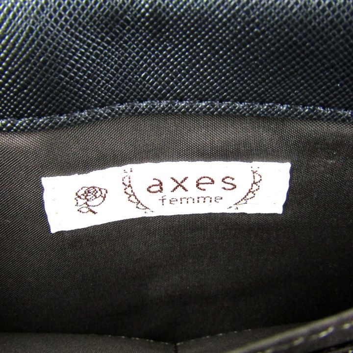 保留中。未使用。axesブランド。サイズM。 アクシーズファム レースアップデザイン長財布 未使用 小銭入れ