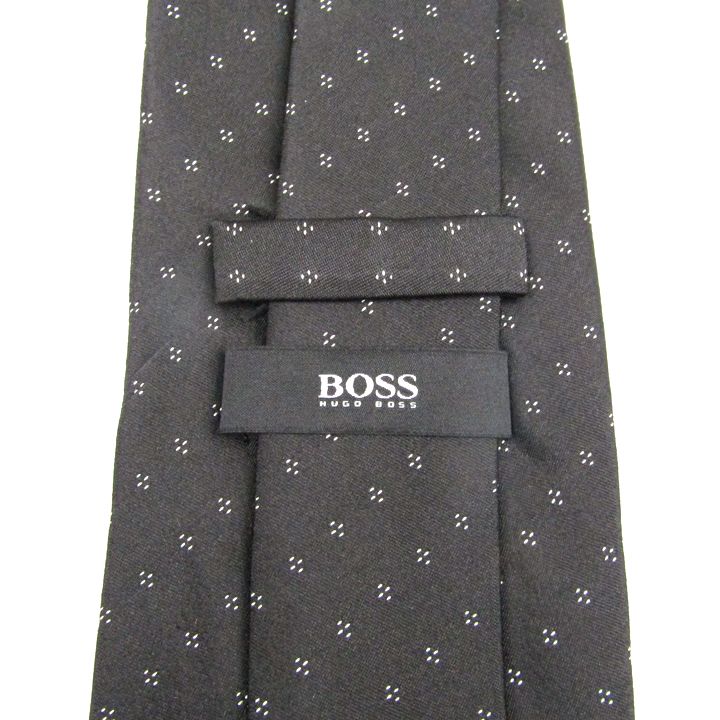 【未使用品】Hugo Boss ブランドネクタイ　シルク　タグ付き ヒューゴボス ネクタイ ブランド 小紋柄 シルク イタリア製