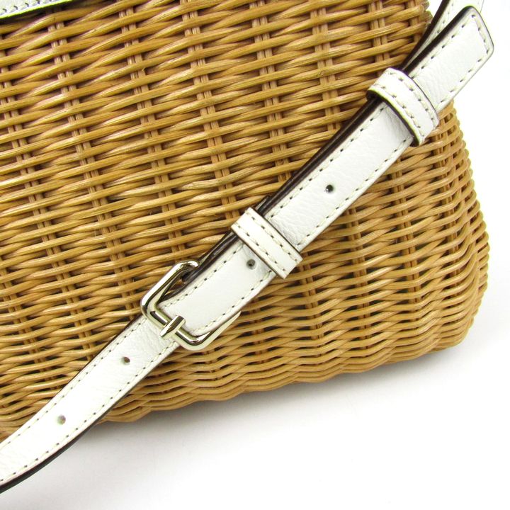 【未使用品】Kate Spade かごバッグ ベージュ/ホワイト kate spade NEW YORK（かごバッグ/ストローバッグ）のフリマ