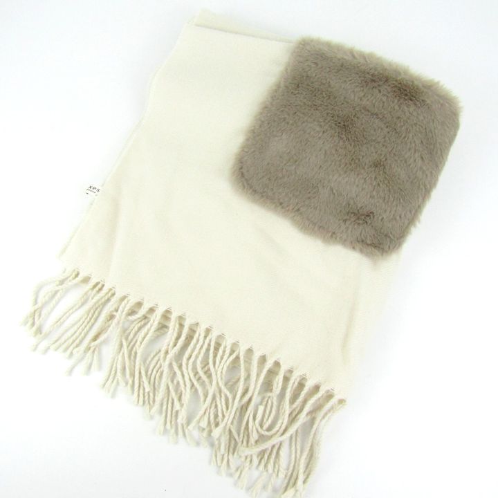 最終価格❤️mal. 新品未使用　カシシルストール ホワイト/ベージュ 楽天市場】エルメス カシ シル（カラーホワイト）（マフラー