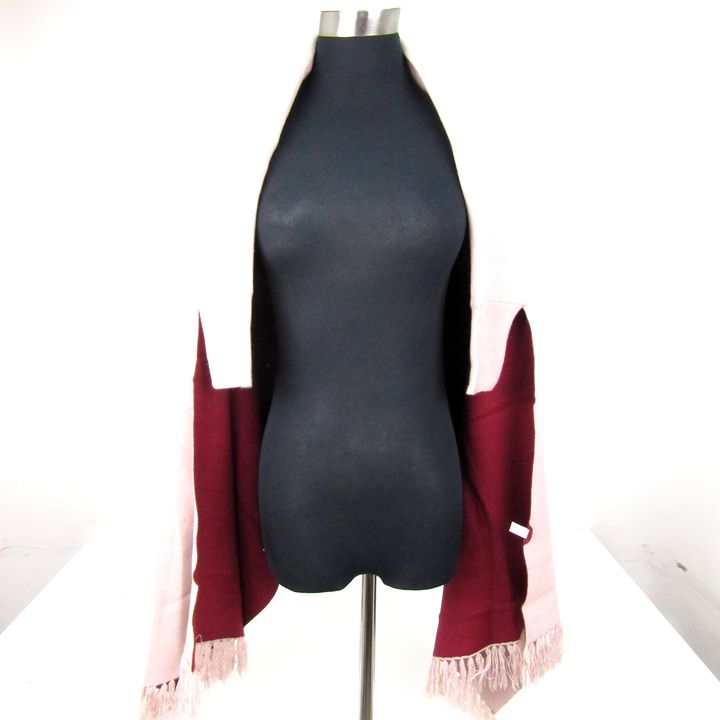 保留中。未使用。axesブランド。サイズM。 アクシーズファム バイカラー ニット袖付 ストール 未使用 ブランド