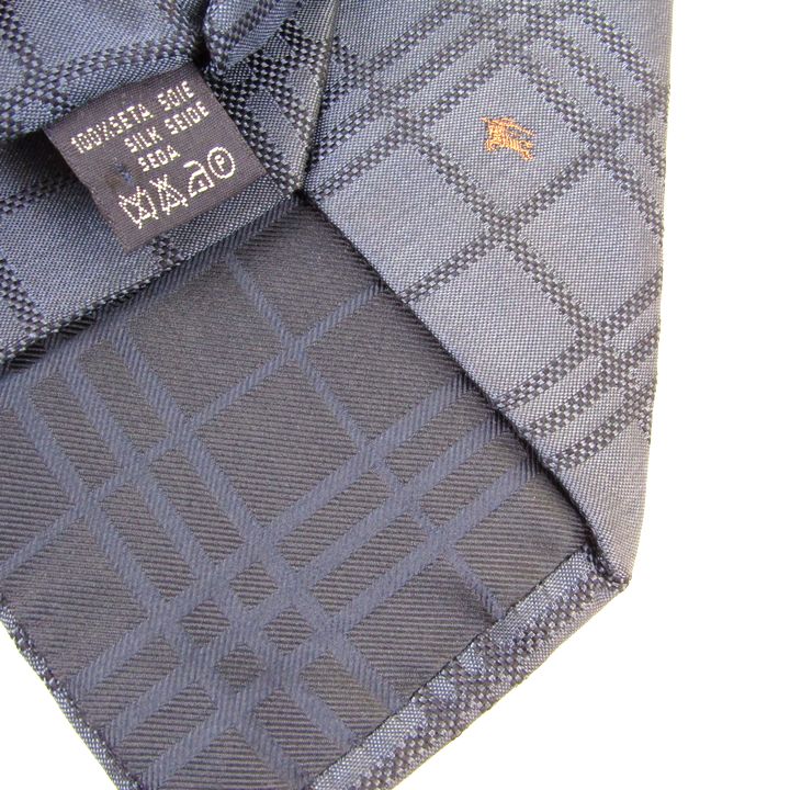 新品未使用品 BURBERRY チェック柄 ネクタイ グレー系 BURBERRY バーバリー ネクタイ チェック シルクタイ 8091544