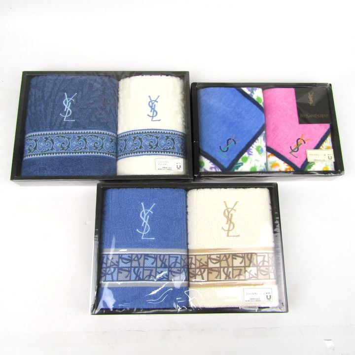 新品】 YSL ハンドタオル & タオルハンカチ 3枚セット イブサンローラン 怪し