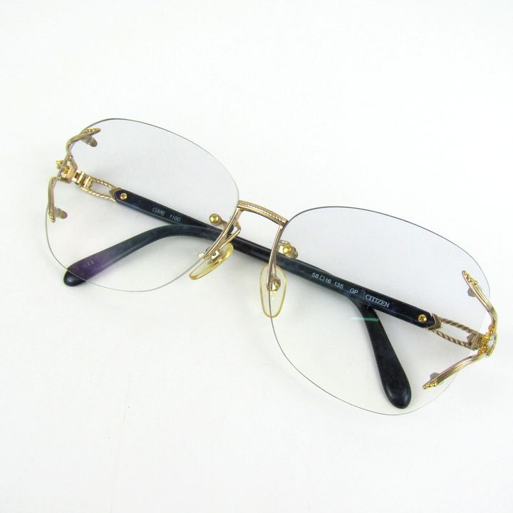 シチズン メガネ CLAIRE 1100 リムレス 眼鏡 ブランド