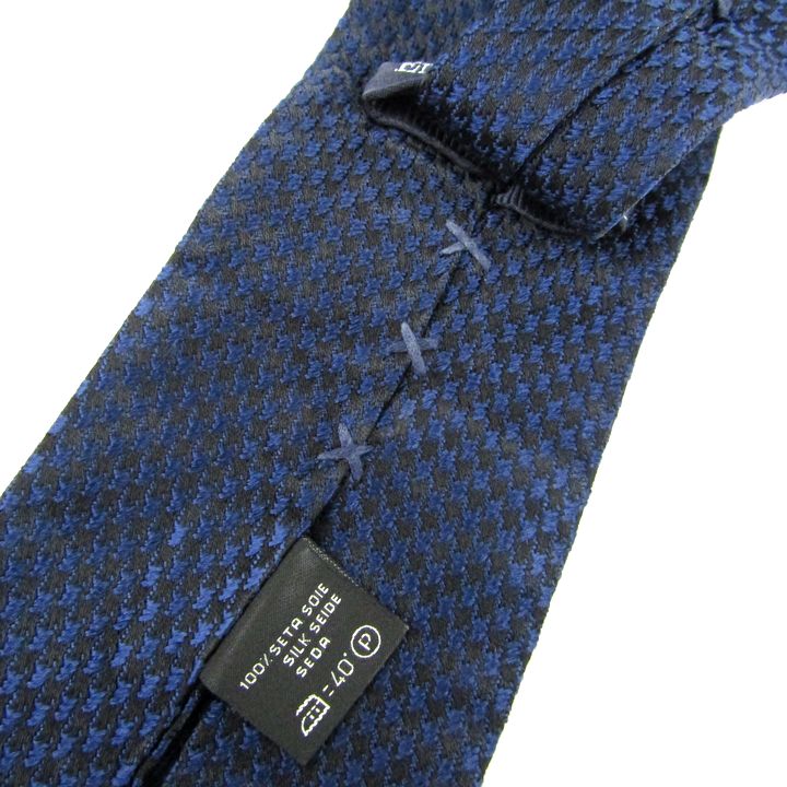 Ermenegildo Zegna ネクタイ ネイビー シルク100% ZEGNA エルメネジルド ゼニア Ermenegildo Zegna ネクタイ