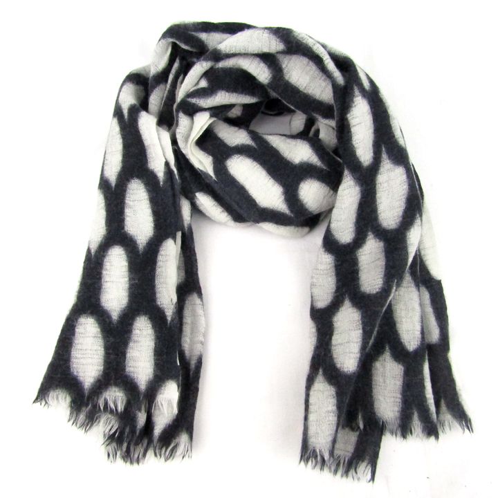 マリメッコ マフラー ストール スオム SUOMU ウロコ柄 ウール