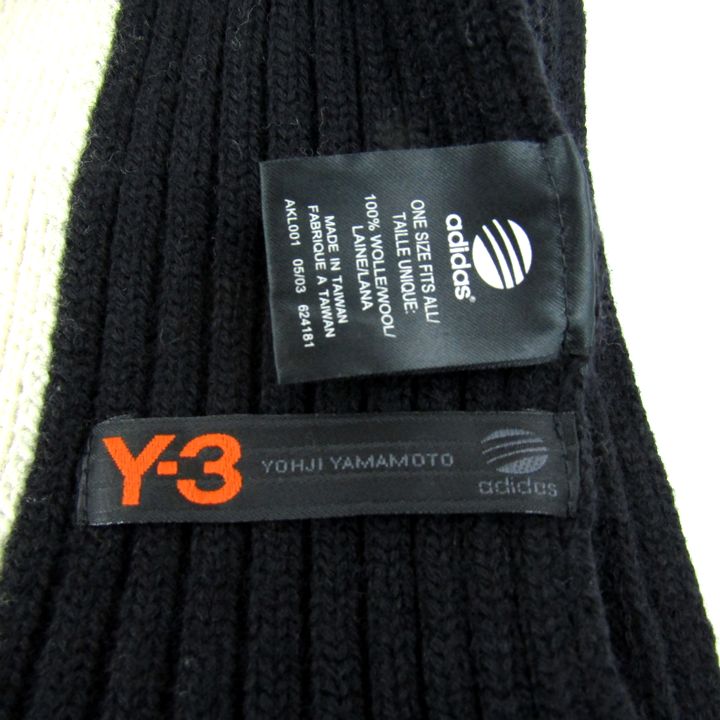 adidas Y-3 ロゴ入りマフラー ベージュ