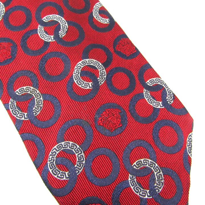 ジャンニ・ヴェルサーチ ネクタイ 総柄 メデューサ グレカ模様