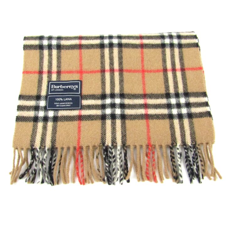 バーバリーズ マフラー ノバチェック ロゴ刺繍 ブランド メンズ  
