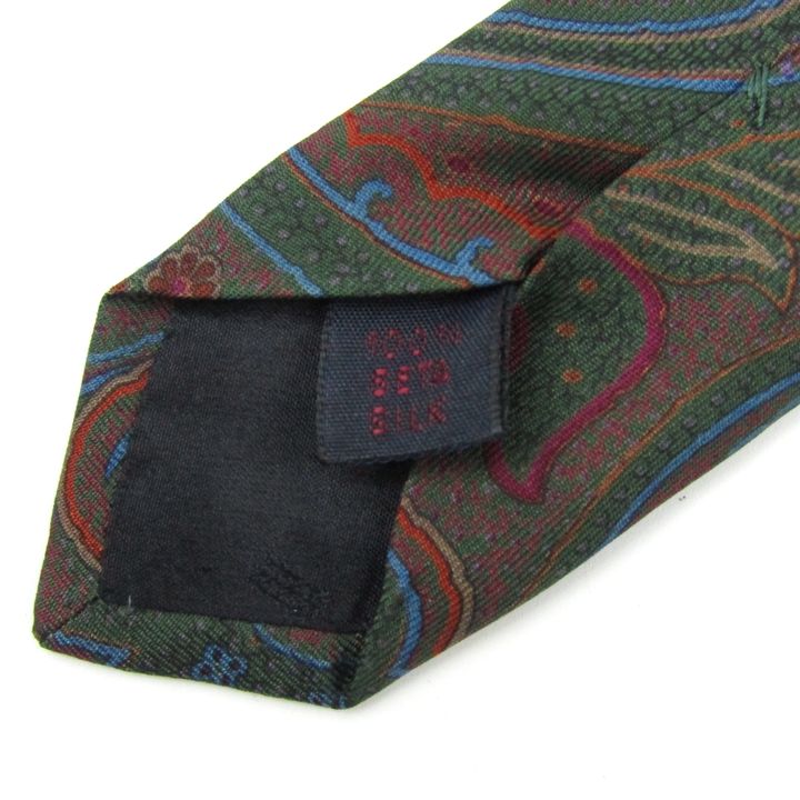 エトロETRO高級ネクタイ☆新品未使用☆ペイズリー柄グリーン色 ETRO - エトロ ETRO ネクタイ ペイズリー ハイブランド シルク