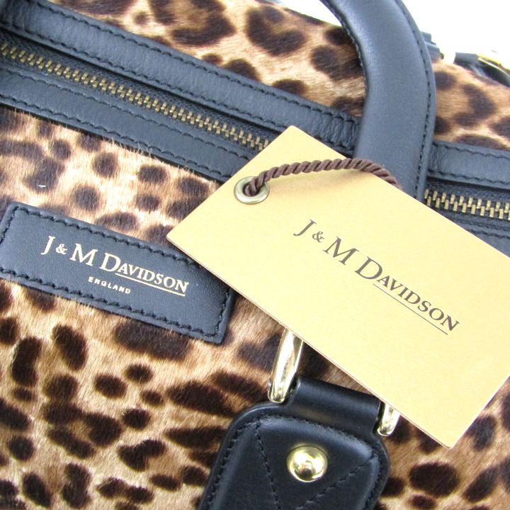 ジェイアンドエムデヴィッドソン 未使用 ボストンバッグ ハラコレザー  