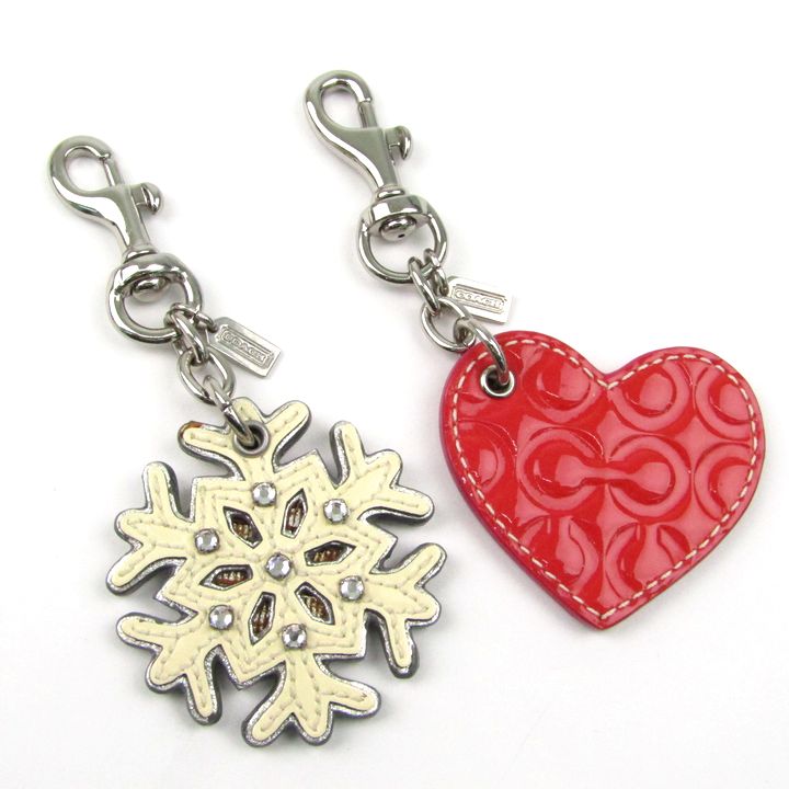 コーチ　キーホルダー(2点) コーチ キーホルダー 2点セット ハート 雪の結晶 バッグチャーム