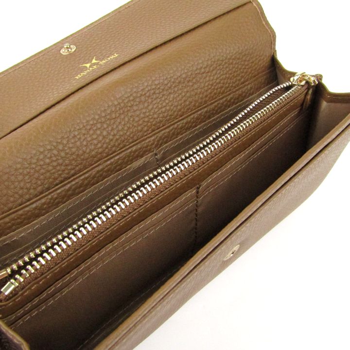 ☆新品未使用☆ハナエモリ☆森英恵☆長財布 HANAE MORI - ハナエモリ 長財布 型押しレザー 小銭入れあり