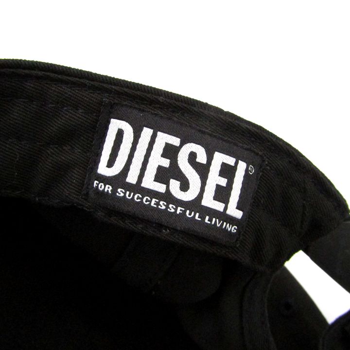 即日発送 DIESEL メタルロゴ コットンキャップ ブラック DIESEL】 メタルロゴコットンキャップ☆国内発関税込 (DIESEL