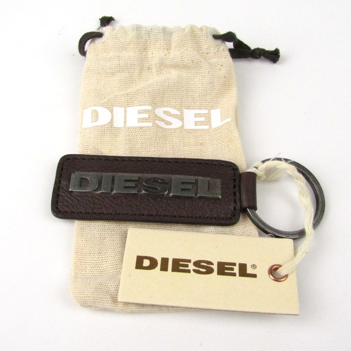 ディーゼル・DIESL キーホルダー・キーリング　新品　ブラウン メンズ】DIESEL X08254 PR581 キーリング(504428116