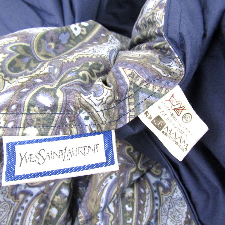 Yves Saint Laurent ダウンケット ペイズリー150×200cm