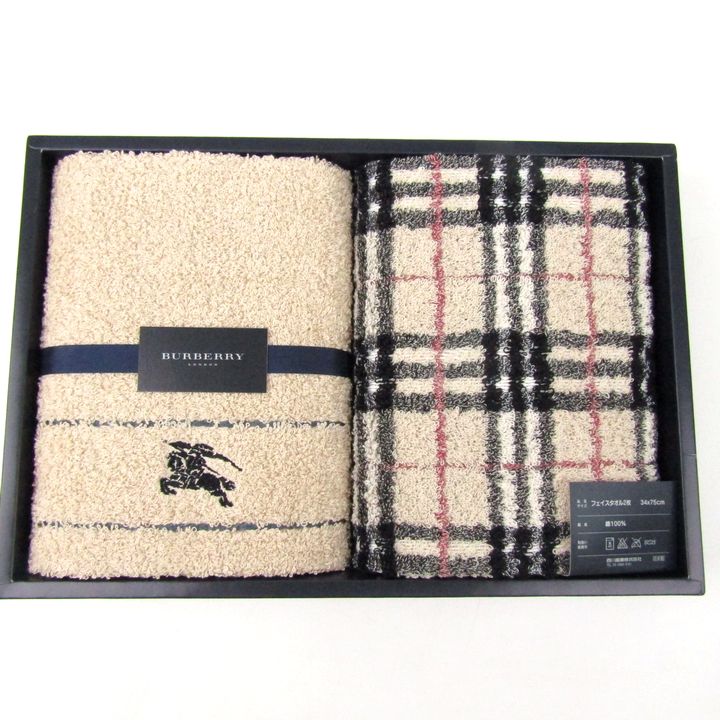 希少　新品　未使用品　BURBERRY バーバリー　ハンカチ4枚セット BURBERRY - 新品未使用 バーバリー ハンカチセット 箱付きの通販