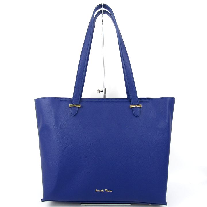 Samantha Thavasa ネイビー ビジネスバッグ チャーム付き