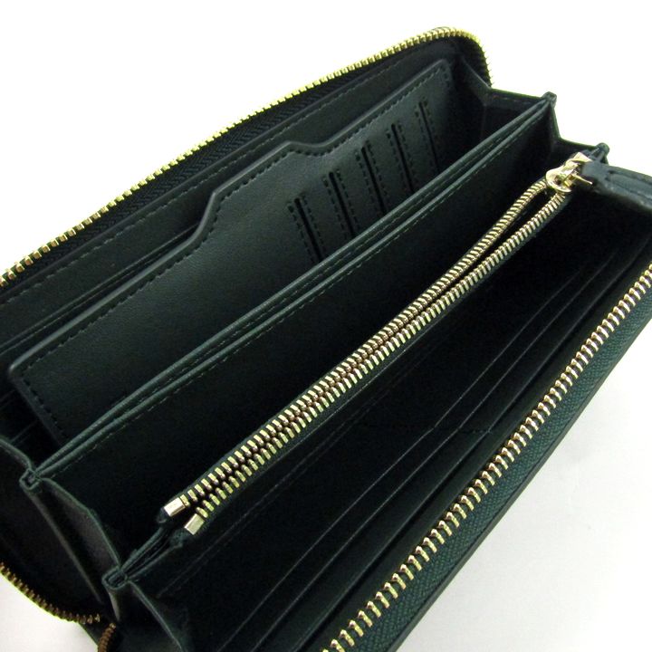 ◎未使用　保管品　BARCOS　バルコス　ラウンドジップ　クロコ型押し　長財布　ネイビー　紺 バルコス 長財布 ラウンドジップ レザー 無地 ロゴ ウォレット