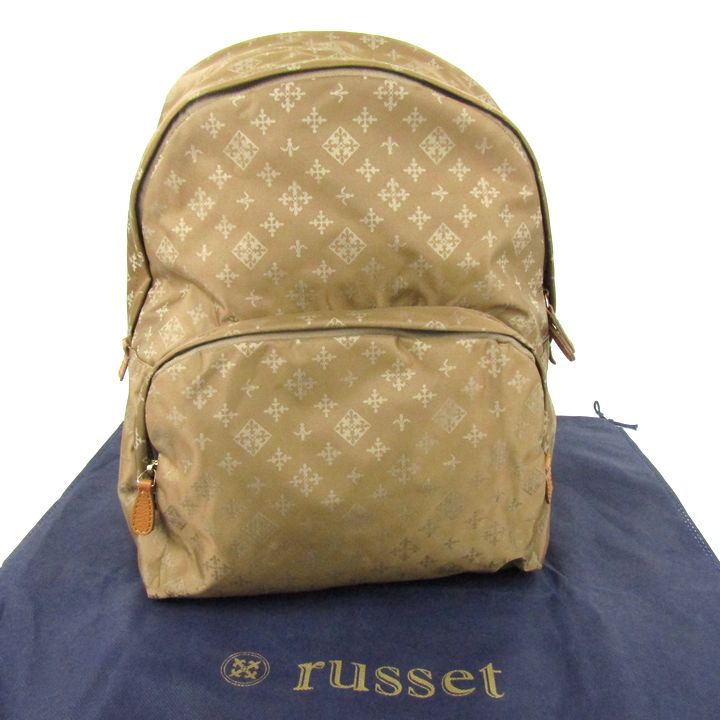 極美品★russet ラシット リュック デイパック 2WAY ベージュ系 russet デイバック リュック レザーリュックサック レディース