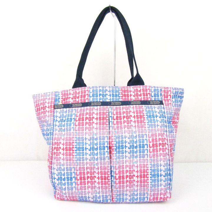 LeSportsac レスポートサック トートバッグ ピンク ナイロン 総柄 レスポートサック トートバッグ ロゴ 総柄 ナイロン ブランド 鞄