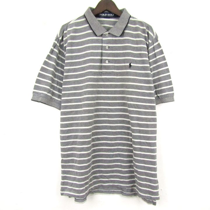 未使用　POLO RALPH LAUREN ポロシャツ L ネイビー　ボーダー 中古・古着通販】POLO RALPH LAUREN (ポロ・ラルフローレン