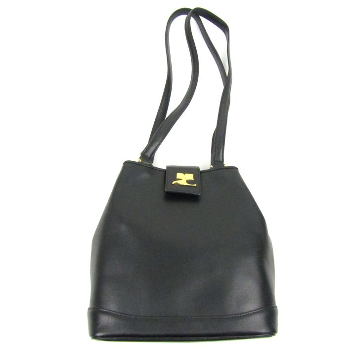 Courrèges クレージュ ハンドバッグ 金具 クレージュ ショルダーバッグ レザー ゴールド金具 ロゴ