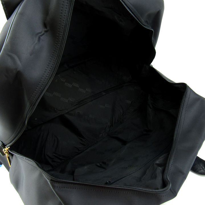【新品未使用】❣️GIANFRANCO FERRE‼️黒ナイロン製ボストンバッグ❣️ ジャンフランコフェレ ボストンバッグ ナイロン/レザー ブランド