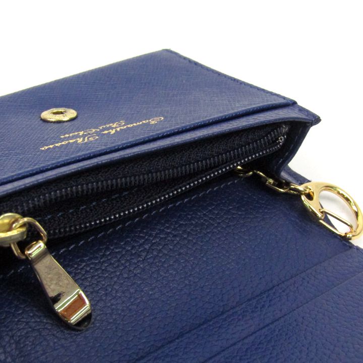 サマンサタバサ プチチョイス パスケース ネイピー エナメルシンプルリボンパスケース (ネイビー)