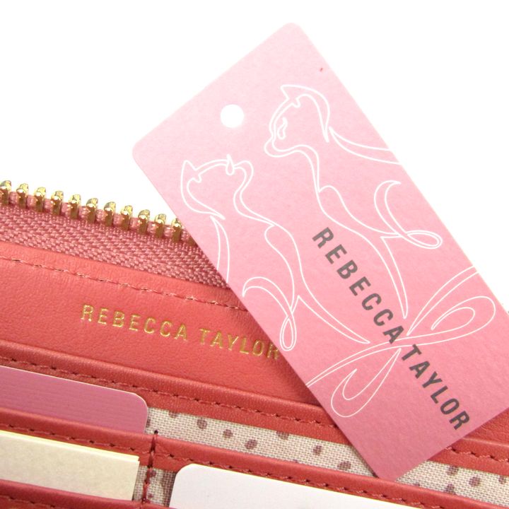 rebecca taylor サテン長財布 ピンク rebecca taylor(レベッカテイラー) 長財布 ピンク×ゴールド