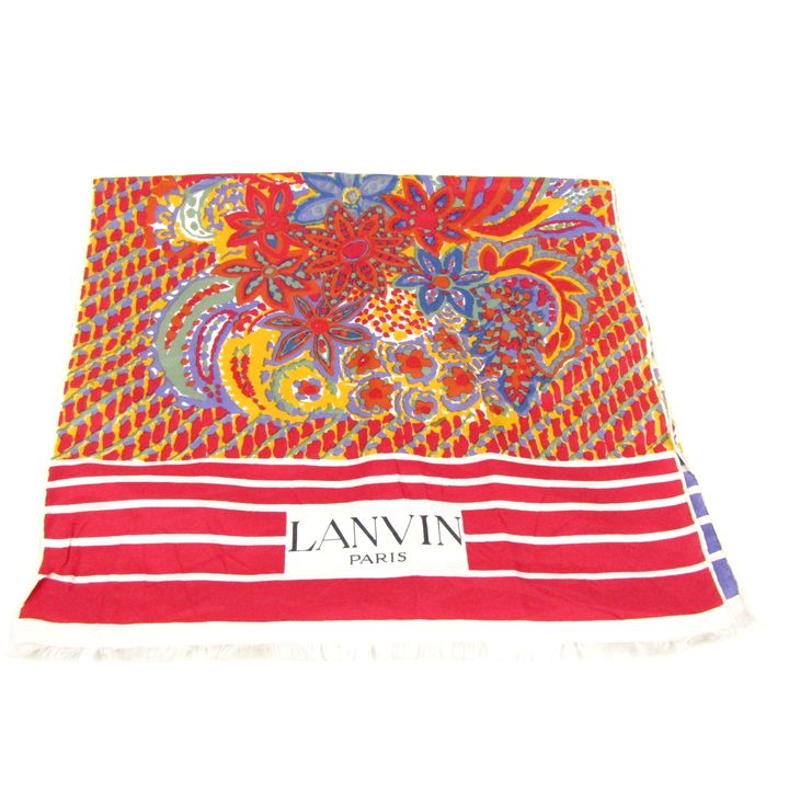 ランバン LANVIN シルクワンピース 花柄 レッド 赤 38 Lanvin（ワンピース｜レディースファッション）の通販