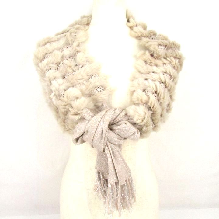 アンティーク繊細なブリュッセル デュセスレース ロングラペット付け襟 ショール メトリーゼ ストール ラビットファー ショール パーティー ブランド