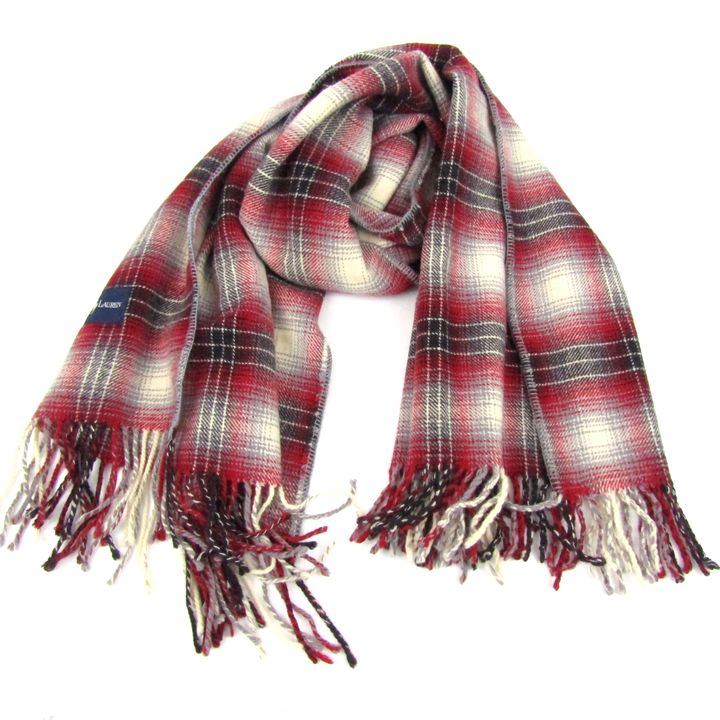 RalphLaurenチェック柄マフラー POLO ラルフローレン タータンチェック パッチワークマフラー