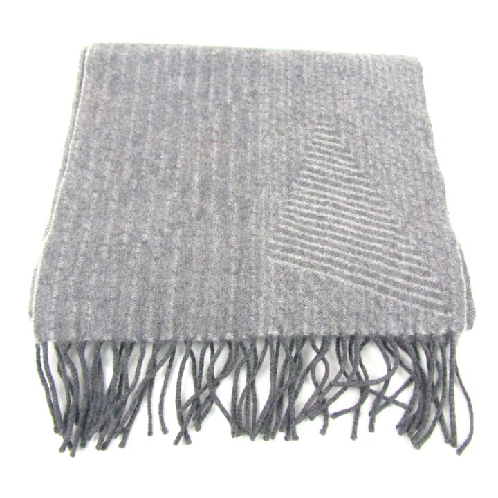 Colombo マフラー カシミヤ COLOMBO カシミヤマフラー グレー フリンジ